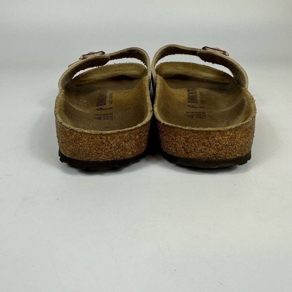 Birkenstock Madrid Womens Metallic Strap Slide Sandal Womens sz 41 US 10 Narrow - Picture 5 of 8